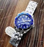 Copy Omega Seamaster Diver 300M Replica Watch Stainless Steel Blue Bezel